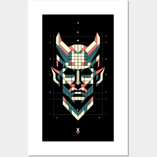 Geometric Devil Posters and Art